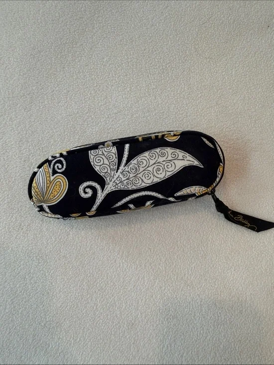 Vera Bradley Black, White & Gold Floral Eyeglass Case