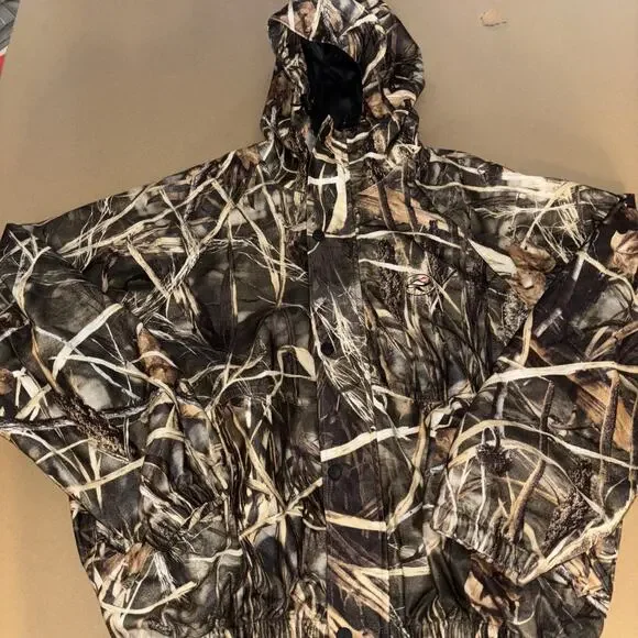 Red Head Camoflauge Hooded Jacket Hunting Men’s Large
