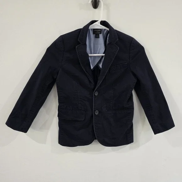 Crewcuts Boys Thompson Blazer Size 6-7 Navy Blue Formal