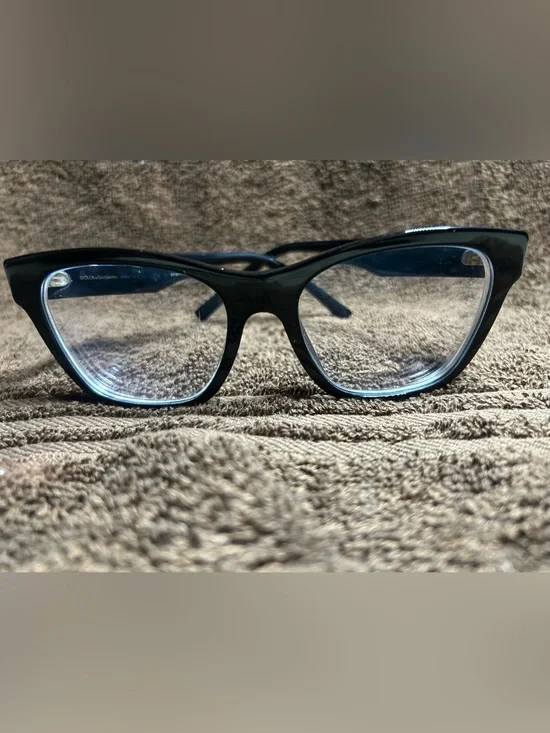 Dolce & Gabbana Classic Black Cat-Eye Women's Reading Glasses
