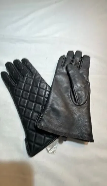 Chico's Quilted Leather Gloves S/M