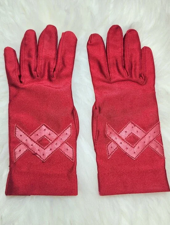 Vintage Gloves Ladies Red  Driving One Size With Stretch