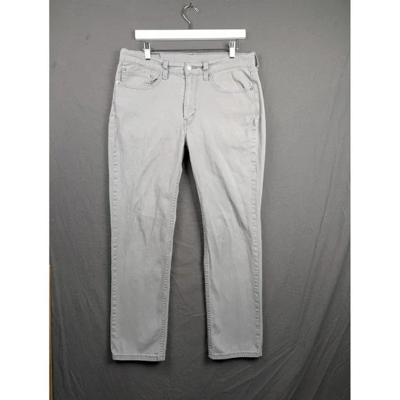 Levis‎ 514 Straight Fit Jeans Mens 34x32 Gray Denim