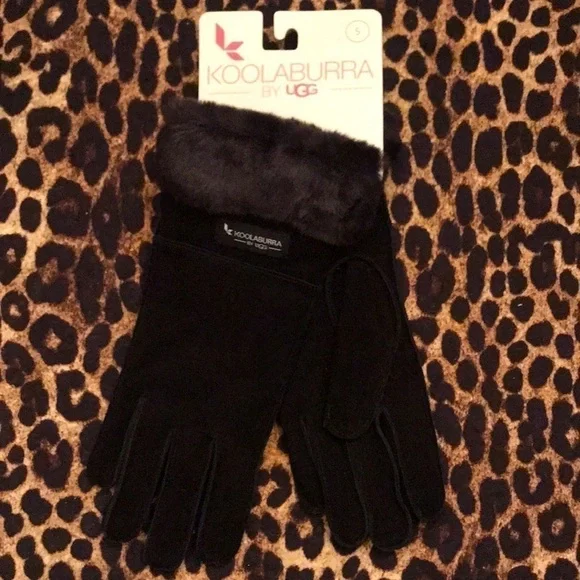 Brand New Koolaburra by UGG Water Resistant Black Suede Gloves