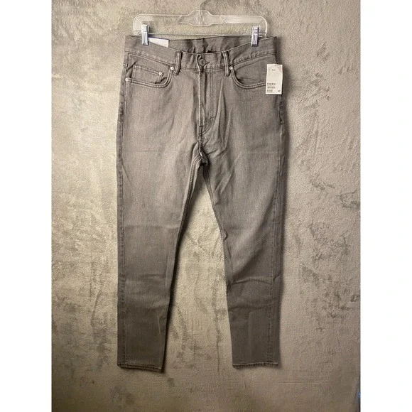H&M Men's Jeans 32x34 Gray Slim Fit Denim Pants