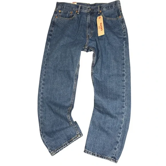 NWT Levi's 505 Regular Fit Jeans Mens 36x30 Medium Wash Straight Leg Denim