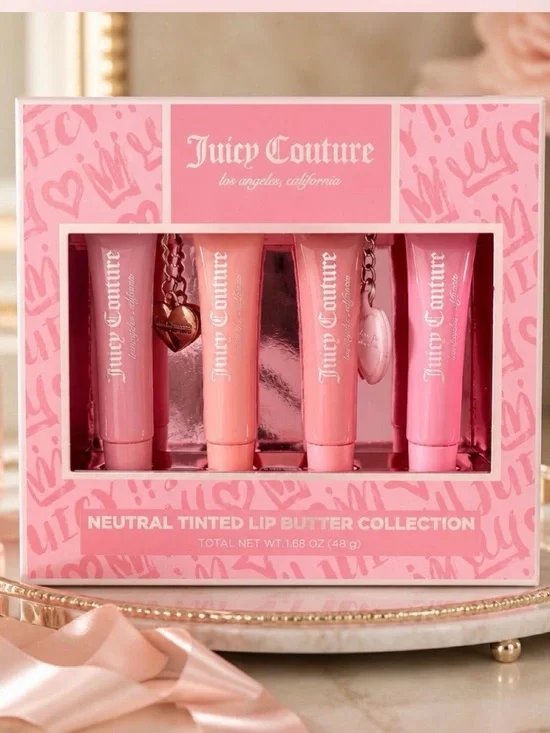 Juicy Couture Neutral Tinted Lip Butter Collection 4 Pc Set New