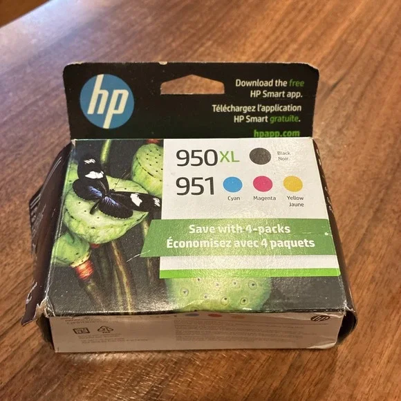4-PACK HP GENUINE 950XL BLACK & 951 COLOR INK OFFICEJET PRO 8100 - 2027!