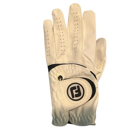 FJ Footjoy Womens ML WeatherSof Golf Glove‎ Left Hand White Black Golfing Sports