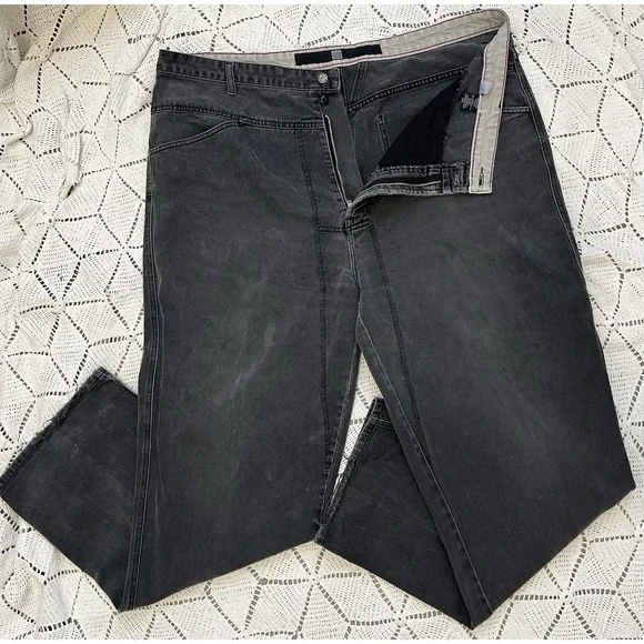 Girbaud Vintage Black Jeans Size 44L Streetwear  Faded Utility Denim Y2K Relaxed