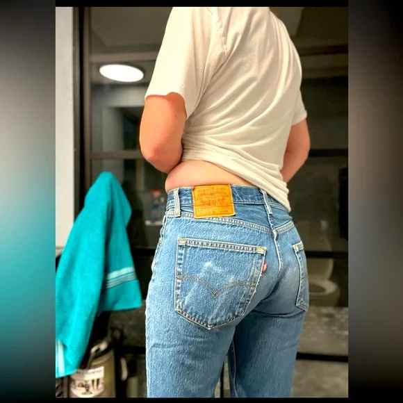 Levi's Straight-Leg Jeans in Blue Denim