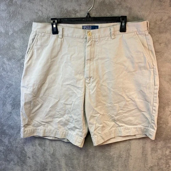 Polo Ralph Lauren Men's Shorts Size 38 Khaki Classic Chino Cotton