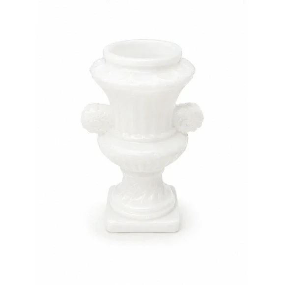 Vintage Avon Milk Glass Urn Vase 1970s Grecian Bath Bottle Planter Decor