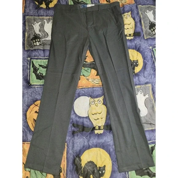 Old Navy Pleated Pants 38x34‎ Dark Gray Stretch Slim Built-in Flex