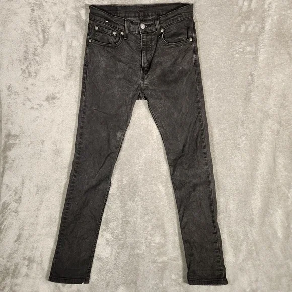 Levi's 512 Jeans Men's 31X32 Black Excellent Slim Taper Faded Denim‎ 28833-0287