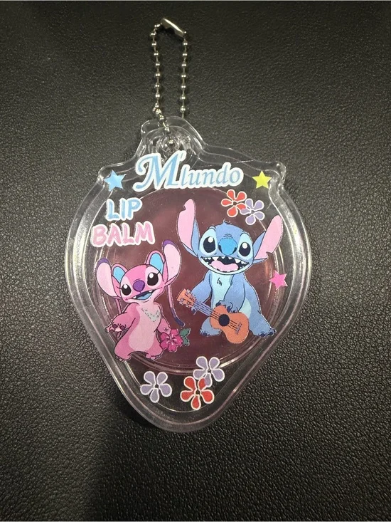Mlundo Lip Balm Keychain - Pink & Blue Stitch Design