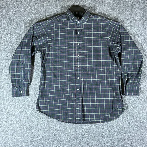 Polo Ralph Lauren Estate‎ Sport Plaid Long Sleeve Button Down Shirt XL Cotton