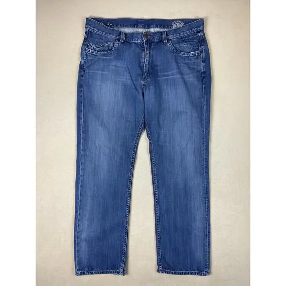 Tommy Bahama Jeans Adult 38x32 Blue Straight Leg‎ Casual Everyday Pockets Mens