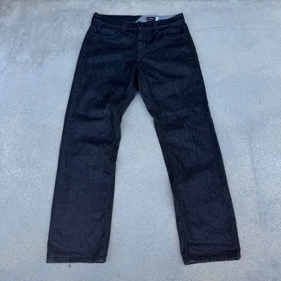 Volcom Kinkade Regular Straight Leg Jeans Mens 31 Dark Wash Black A1902303