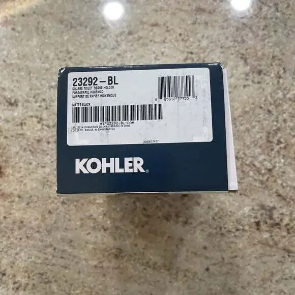 Kohler Square‎ Toilet Tissue Holder, Matte Black - Model 23292-BL