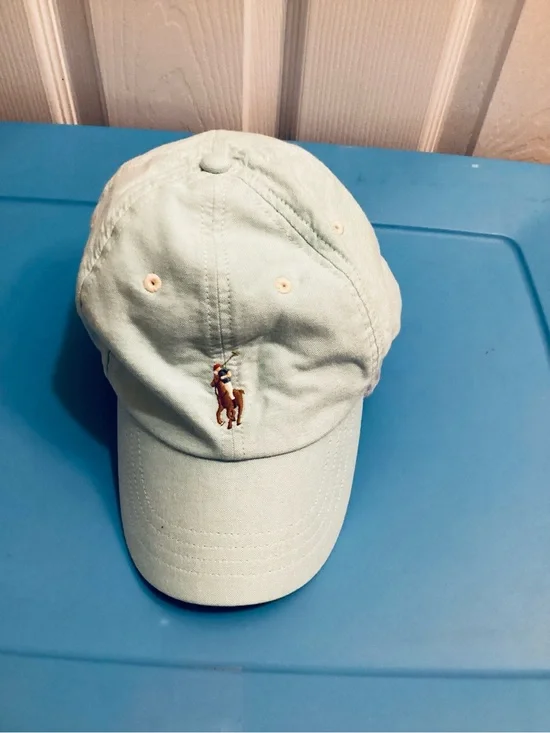 Polo by Ralph Lauren Light Mint Baseball Cap with Pony Logo