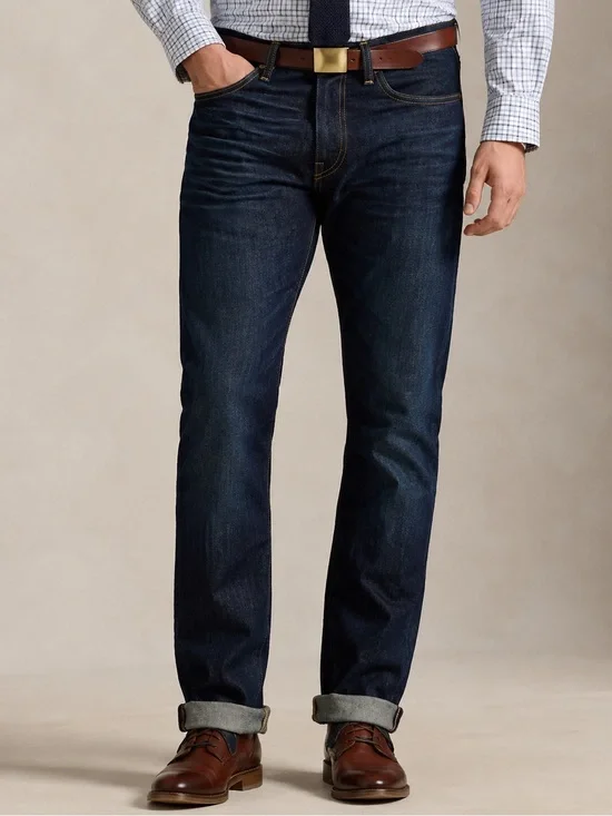 Polo Ralph Lauren The Varick Slim Straight Jeans In Dark Blue Size 40x36