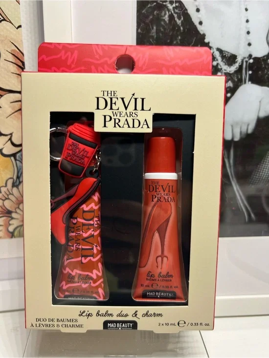 NIB The Devil Wears Prada Lip Balm Duo & Charm