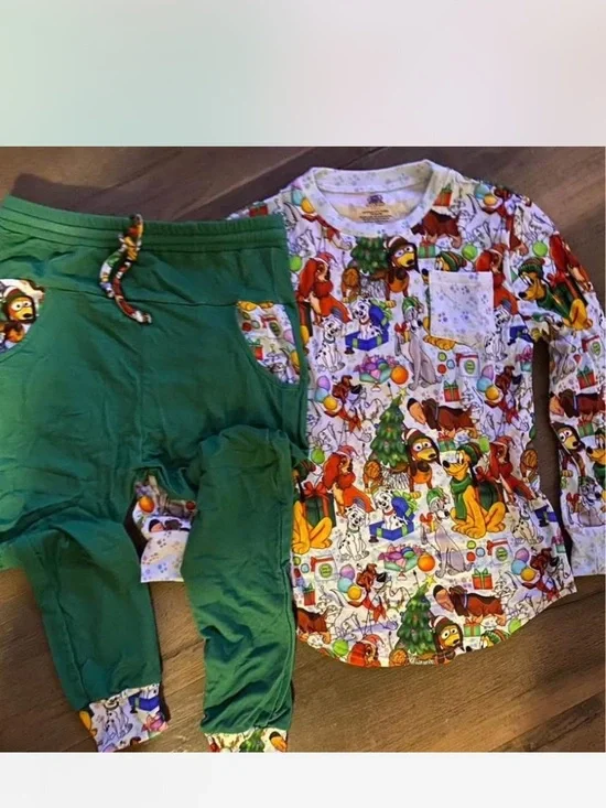 Feral Kids bamboo French terry jogger set NWT size 9/10