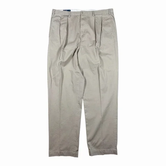 Vintage Polo Ralph Lauren Pants Men's 42Bx34 Andrew BIG Chino Khaki Tab Casual