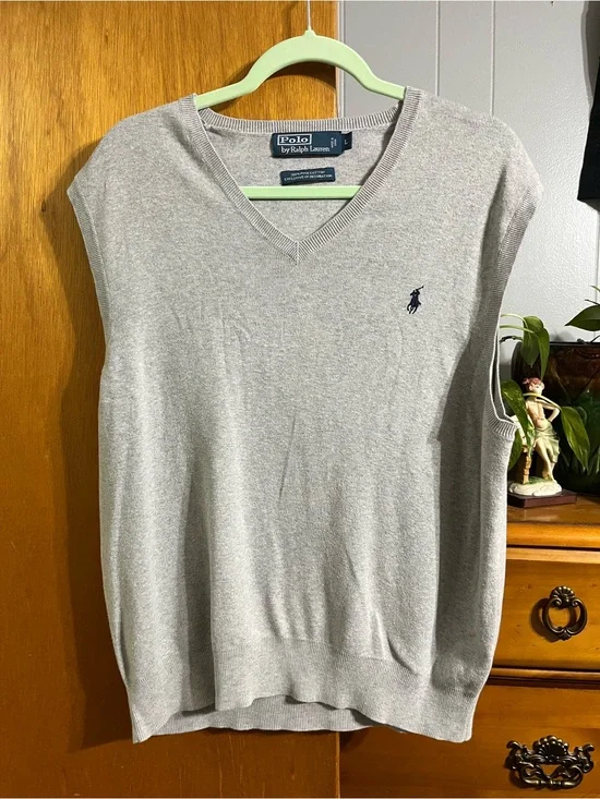 Polo by Ralph Lauren Men’s Size Large Gray Sweater Vest
