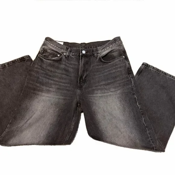 H-m Men's Black and Brown Jeans