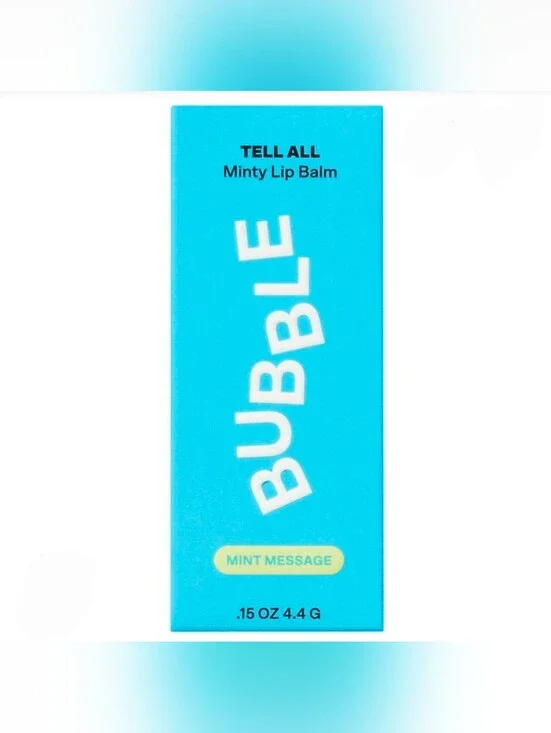 Bubble Tell All Bubble Minty Lip Balm - Mint Message 0.15oz BNIB