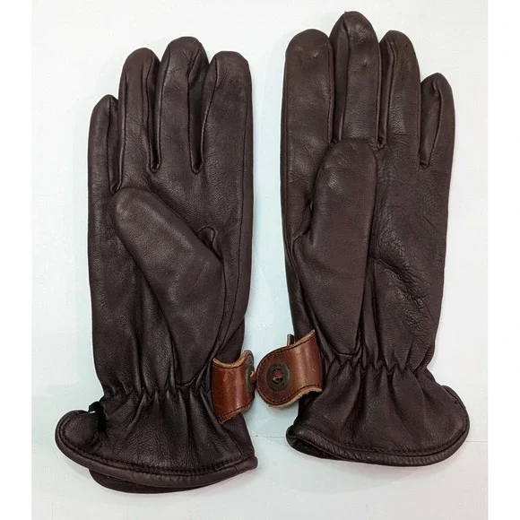 Grandoe Gloves Women L Brown Excellent Leather Arctic Plus Fleece Winter Warm