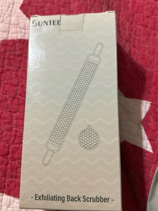 New SUNTEE Exfoliating Back Scrubber - White Packaging