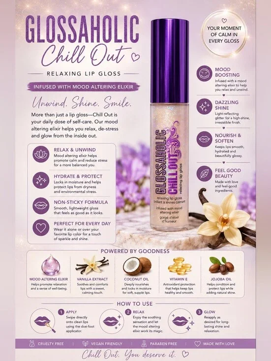 🌞Hard Candy Chill Out Relaxing Lip Gloss — Vanilla .38oz