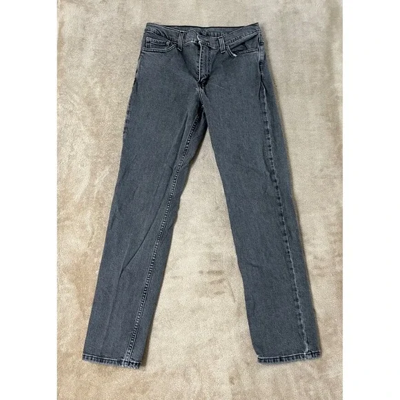 Levis 511 Slim Fit Jeans Men's 30(28)x30 Gray Charcoal Stretch Denim EUC