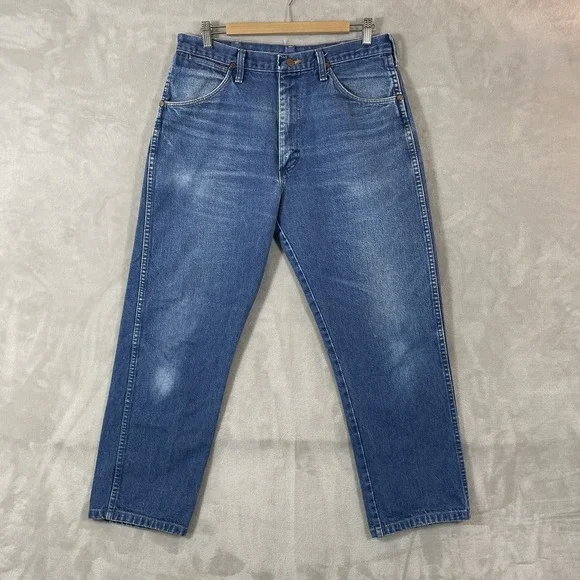 Vtg Wrangler 31MWZDN Jeans Mens 36x30 (fit 33x28) Made in USA 80s Whisker Cowboy