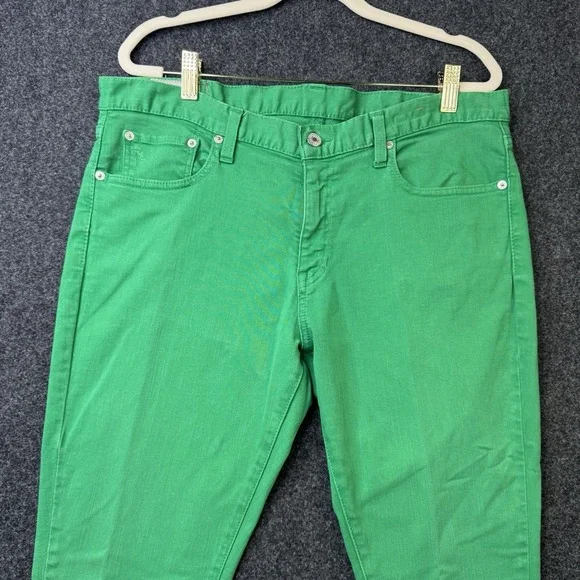 Polo Ralph Lauren Tomsky Skinny Jeans Womens 32 Green Stretch Mid Rise Pants