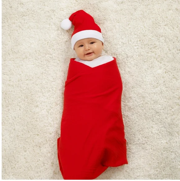 Parent's Choice Red Santa Xmas Swaddle Set