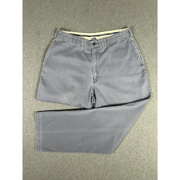 Polo Ralph Lauren Chino Pants Mens 35x32 Gray Cotton Flat Front Straight