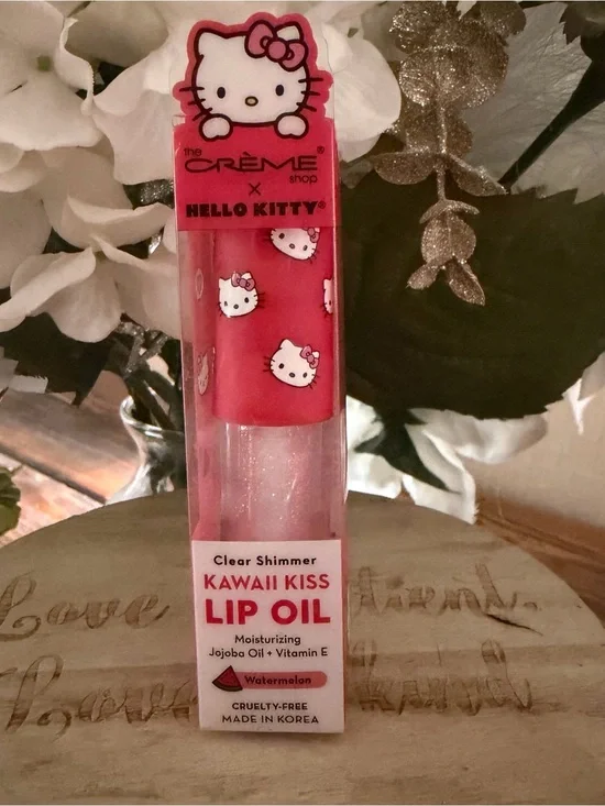 The Crème Shop x Hello Kitty Kawaii Kiss Lip Oil - Clear Shimmer (Watermelon)
