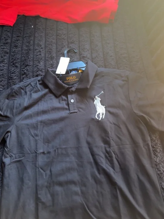 Polo by Ralph Lauren Black Polo Shirt with White Pony Logo