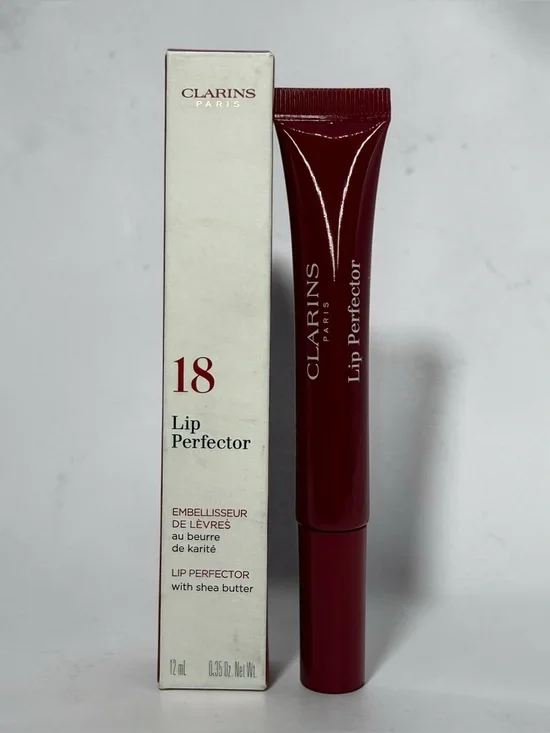Clarins‎ Lip Perfector 18 Intense Garnet Peptide Plumping Lip Gloss 0.35oz