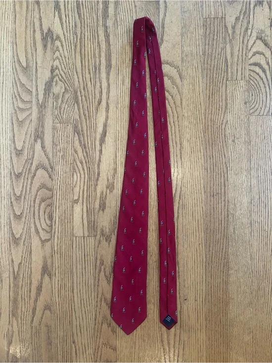 Polo by Ralph Lauren Burgundy Tie with Small Motif