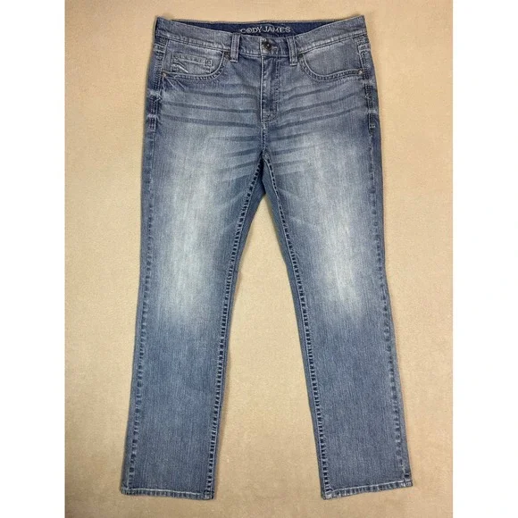 Cody James‎ Men's Medium Wash Straight Leg Denim Jeans Size 34x33 Blue