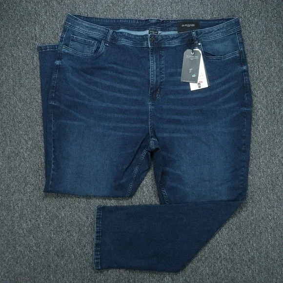 The Perfect Jean Jeans Men 48x32 Blue Slim‎ Thick Dark Wash Whiskered 5 Pocket