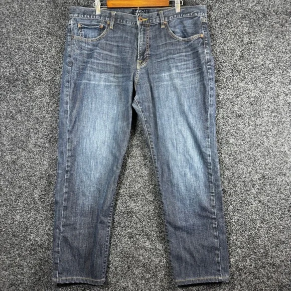 Lucky Brand 221‎ Original Straight Jeans Mens 38x30 Dark Wash Blue Denim