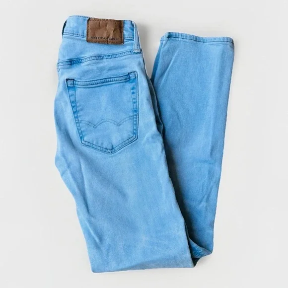 american eagle‎ jeans men Light Wash Air flex + 26x30 Slim Straight