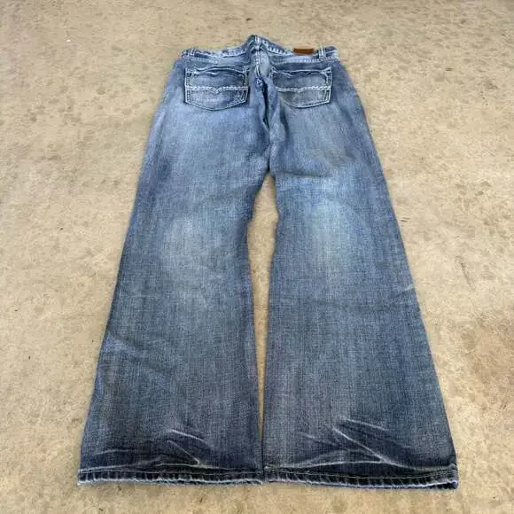 Vintage Y2K/ Vintage Americana Super Faded Embroidered Bootcut Jeans