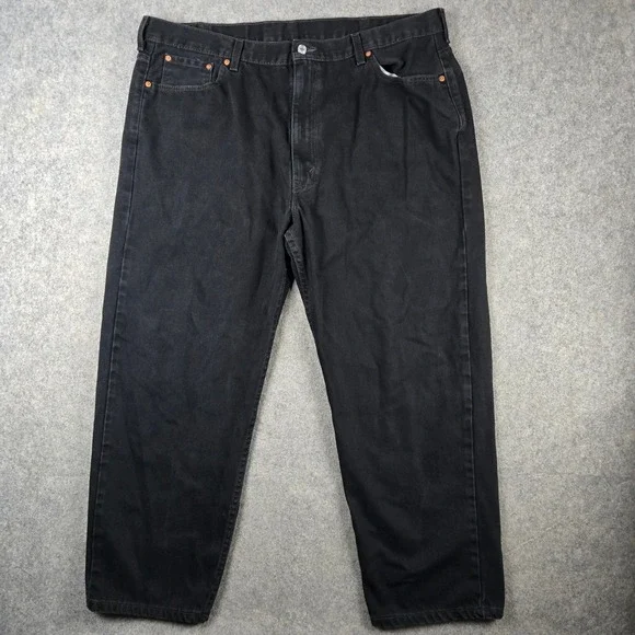 Levi's 550 Relaxed Fit Jeans Mens 46x30 Black Denim Classic Workwear Pants